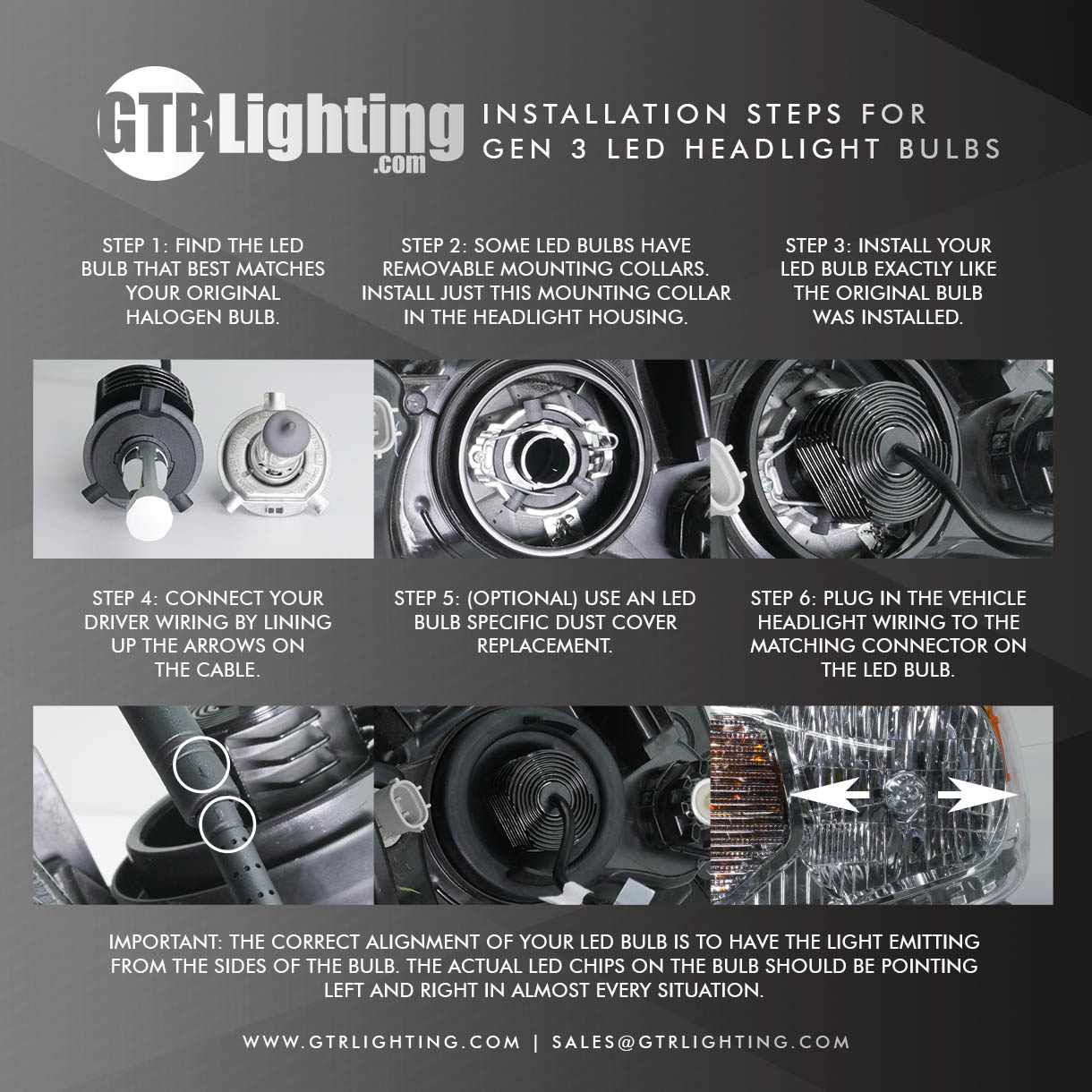 HOW TO INSTALL GTR LIGHTING GEN 3 ULTRA SERIES LED HEADLIGHT BULBS